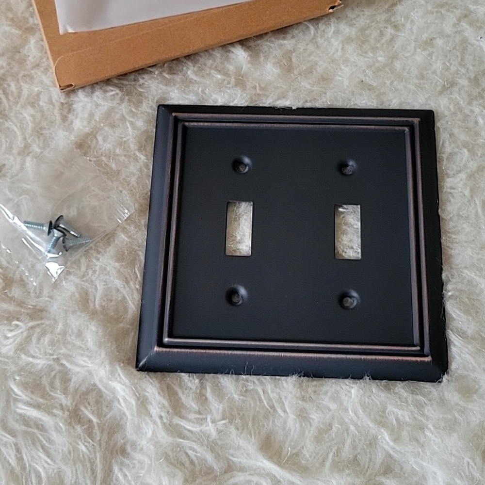 3/$15 Decorative Bronze Color Wallplate 2 Toggle
